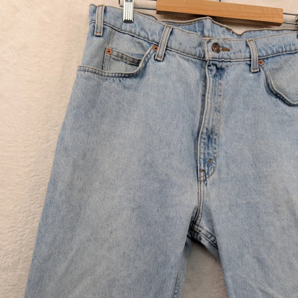 VTG Levi's 505 Jeans Men's 38x32 Blue Regular Fit Straight Leg Orange Tab 90s